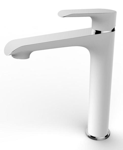 Tarma éénhendel-wastafelmengkraan hoog  wit/chroom, Doe-het-zelf en Verbouw, Sanitair, Nieuw, Verzenden