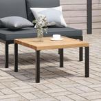vidaXL Tuintafel 65x65x40 cm aluminium zwart, Verzenden, Nieuw, Aluminium
