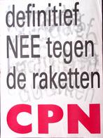 definitief NEE tegen de raketten op poster (lijst optie), Verzamelen, Verzenden, Nieuw, Overige onderwerpen, Met lijst