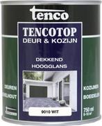 Tencotop Deur & Kozijn Hoogglans - 750ml - WIT Ral 9010, Doe-het-zelf en Verbouw, Verf, Beits en Lak, Verzenden, Nieuw