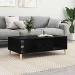 vidaXL Salontafel Zwart eiken 103.5 x 60 x 35 cm Bewerkt, Huis en Inrichting, Tafels | Salontafels, Verzenden, Nieuw, Overige houtsoorten