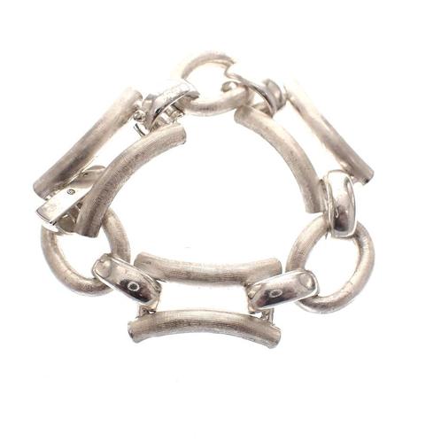 Zware zilveren dames armband | 21,5 cm, Sieraden, Tassen en Uiterlijk, Armbanden, Zilver, Gebruikt, Zilver, Verzenden