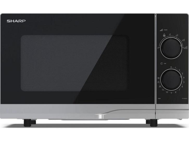 Sharp YC-PS201AE-S - Magnetron 20L 700W - Vrijstaand - Zwart, Witgoed en Apparatuur, Magnetrons, Zo goed als nieuw, Verzenden
