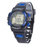 Fako - Kinderhorloge - LCD Sport Mini - Blauw, Sieraden, Tassen en Uiterlijk, Horloges | Kinderen, Verzenden, Nieuw