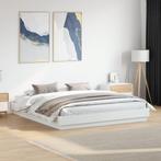 vidaXL Bedframe met LED-verlichting wit 180x200 cm, Huis en Inrichting, Slaapkamer | Bedden, Eenpersoons, Verzenden, Wit, Nieuw