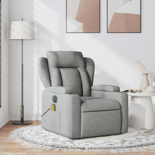 Relaxfauteuil met Massage - Lichtgrijs | Retourdeal | 35%..., Huis en Inrichting, Fauteuils, 75 tot 100 cm, 125 tot 150 cm, Nieuw