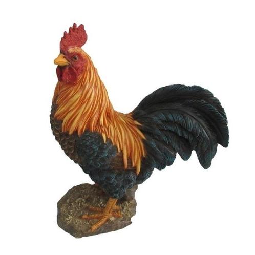 Dierenbeeldje haan staand 25 cm - Decoratie vogels, Huis en Inrichting, Woonaccessoires | Overige, Ophalen of Verzenden
