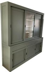 Buffetkast Engels groen Vaassen greeploos 220cm, Huis en Inrichting, Ophalen of Verzenden, Nieuw