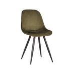 LABEL51 Eetkamerstoel Capri - Army green - Fluweel, Huis en Inrichting, Stoelen, Ophalen of Verzenden, Nieuw