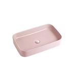 Wastafel Gaia 60x37x11cm mat roze inclusief  afvoerplug, Doe-het-zelf en Verbouw, Sanitair, Verzenden, Nieuw