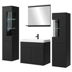 Badkamermeubel Nobel XL 60 x 35 cm Mat Zwart Badmeubel, Verzenden, Nieuw, Wastafelkast