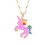 Fako Bijoux® - Ketting - Eenhoorn Regenboog Roze -, Verzenden, Nieuw