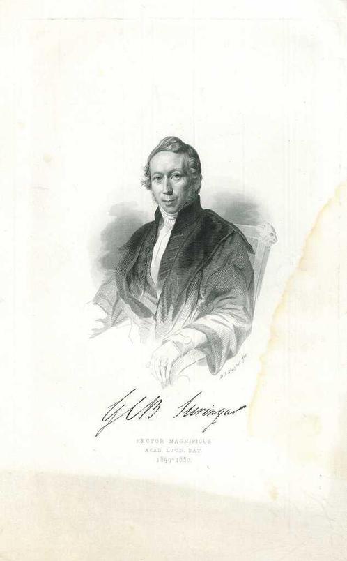 Portrait of Gerard Conrad Bernard Suringar, Antiek en Kunst, Kunst | Etsen en Gravures