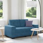 vidaXL | Loveseat | met kussen Blauw Fluweel, Verzenden, Nieuw, Stof