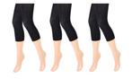 3 stuks Dames panty/legging - capri - 100 denier - zwart, Verzenden, Nieuw