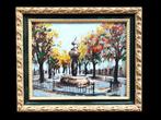 École espagnole (XX) - Jardin urbain à la lumière d’automne