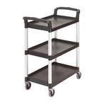 Cambro Kunststof Serveerwagen | 3 Bladen | Zwart, Verzenden, Nieuw in verpakking