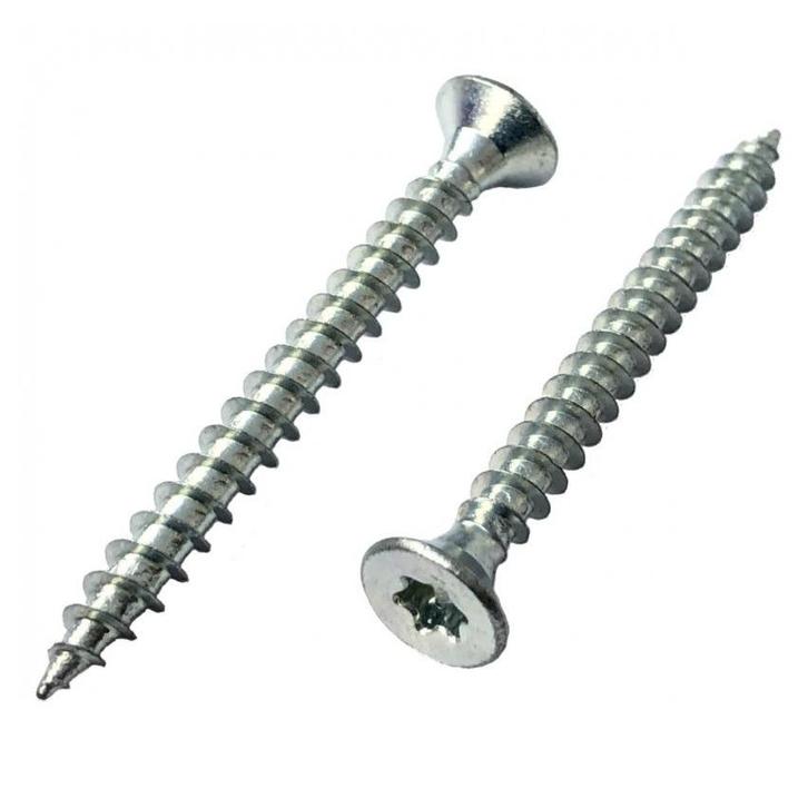 Torx Spaanplaatschroeven - 5.0 x 60 TX-20 - Gehard - Verzink, Doe-het-zelf en Verbouw, IJzerwaren en Bevestigingsmiddelen, Schroeven