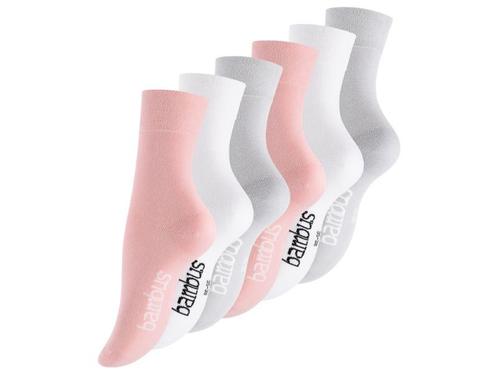 6 paar Bamboe sokken - Naadloos - Roze/Wit/Grijs, Kleding | Dames, Sokken en Kousen, Verzenden