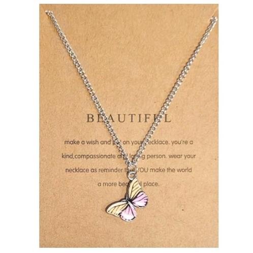 Fako Bijoux® - Doe Een Wens - Vlinder Ketting - Make A Wish, Sieraden, Tassen en Uiterlijk, Kettingen, Verzenden