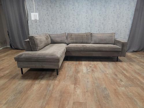 Mooi Ribstof Hoekbank van WOOOD, Huis en Inrichting, Banken | Bankstellen, 250 tot 300 cm, 150 cm of meer, Hoekbank, Zo goed als nieuw