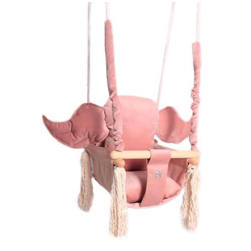 Luxe houten olifant handgemaakte roze babyschommel/, Kinderen en Baby's, Speelgoed | Buiten | Los speelgoed, Ophalen of Verzenden