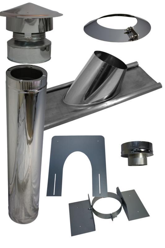 Dakdoorvoer schuin pannendak houtkachel, Huis en Inrichting, Haarden, Ophalen