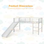 Hoogslaper met Glijbaan en Ladder Kinderbed met Lattenbodem