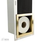 Gouden inbouw closetrolhouder voor 6 toilet rollen, Verzenden, Nieuw