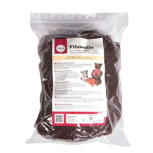 Zuivere scheerwol donkerbruin 50gr Scheerwol, Hobby en Vrije tijd, Knutselen, Nieuw, Ophalen of Verzenden