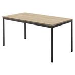 -18% - Bureau Tafel - Zwart met Sonoma Eiken topblad, Huis en Inrichting, Bureaus, Verzenden, Nieuw, Bureau