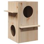 vidaXL Kattenhuis 43x43x60 cm massief grenenhout, Dieren en Toebehoren, Verzenden, Nieuw
