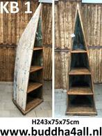 Bootkast, boekenkast van originele Indonesische vissersboot, Antiek en Kunst, Antiek | Meubels | Kasten, Ophalen of Verzenden