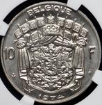 België. Boudewijn I. 10 Francs 1974 FR - Medal Alignment /, Postzegels en Munten, Munten | Nederland