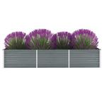 vidaXL Plantenbak verhoogd 240x80x45 cm gegalvaniseerd staal, Tuin en Terras, 100 cm of meer, Verzenden, Nieuw, Metaal