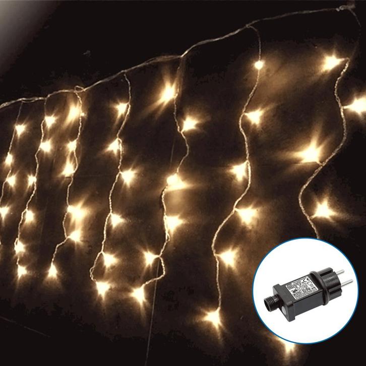 Lichtstring ijspegel warmwit | 10 meter x 0.4 meter - 200 LE, Huis en Inrichting, Lampen | Overige, Nieuw, Verzenden