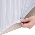 Bankhoes stretch polyester jersey wit (Deco artikelen), Verzenden