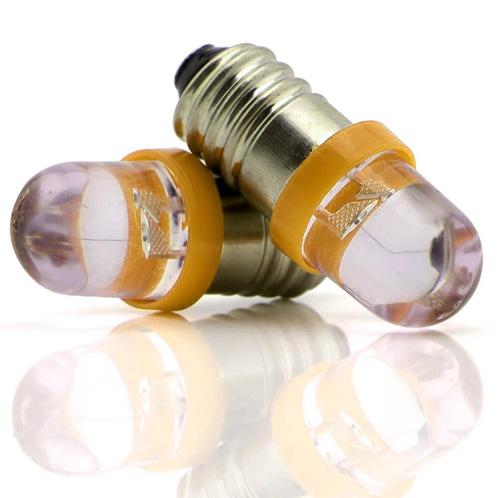 E10 LED lamp - 12V - Geel, Huis en Inrichting, Lampen | Losse lampen, Ophalen of Verzenden