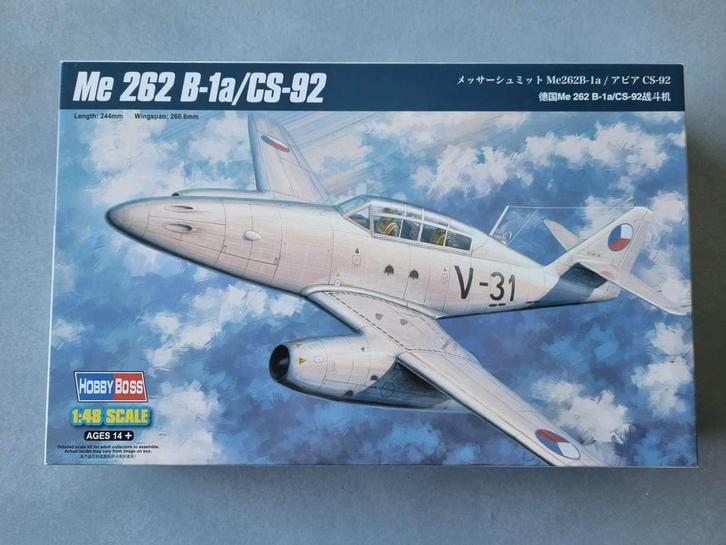 HobbyBoss 80380 Me 262 B-1a/CS-92 1:48, Hobby en Vrije tijd, Modelbouw | Vliegtuigen en Helikopters, Verzenden