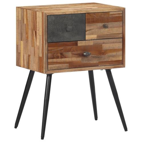 vidaXL Nachtkastje 47x31,5x60 cm massief teakhout, Huis en Inrichting, Slaapkamer | Nachtkastjes, Nieuw, Hout, Verzenden