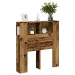 vidaXL Hoofdbordkast 100x18,5x102,5 cm bewerkt hout oud, Verzenden, Nieuw, Bruin, Hout