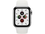 Apple Watch 5 40Mm Stainl Steel Case W/ White Sport Band Lte, Huis en Inrichting, Verzenden, Zo goed als nieuw