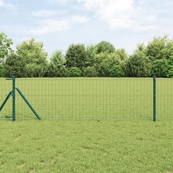 vidaXL Euro hek Groen 0.8x10 m Staal beschikbaar voor biedingen
