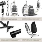 Egg Hangstoel - Binnen en buiten - Tot 150kg - Donkergrijs -, Huis en Inrichting, Fauteuils, Verzenden, Zo goed als nieuw