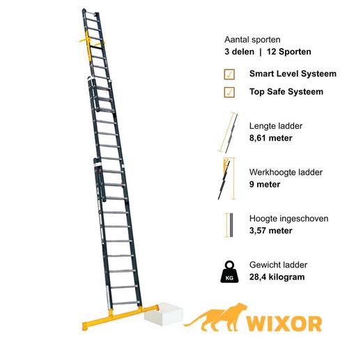 Wixor - Smart Level Ladder Advance 3x12 | Top Safe, Doe-het-zelf en Verbouw, Overige Doe-het-zelf en Verbouw, Nieuw, Ophalen of Verzenden