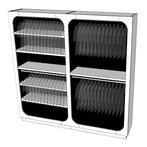 Strakke design kast glossy duotone R-EC-002-COMP zwart, Nieuw in verpakking