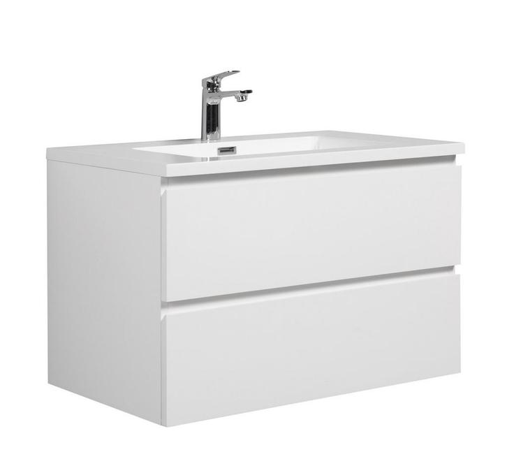 Badkamermeubel Set Angela 80cm Wit Badmeubel, Huis en Inrichting, Badkamer | Badkamermeubels, Nieuw, Wastafelkast, Verzenden