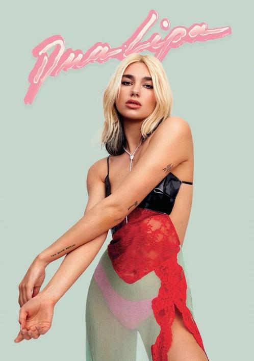 Posters - Poster Dua Lipa - Blond Haar, Verzamelen, Muziek, Artiesten en Beroemdheden, Zo goed als nieuw, Verzenden