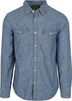 Levis Barstow Western Overhemd Mid Blauw maat M Heren, Kleding | Heren, Overhemden, Verzenden, Nieuw, Blauw, Levi's