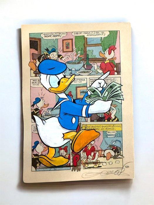 Alan Stefanov (1999) - Donald Duck, Counting the Fortune -, Antiek en Kunst, Kunst | Schilderijen | Modern